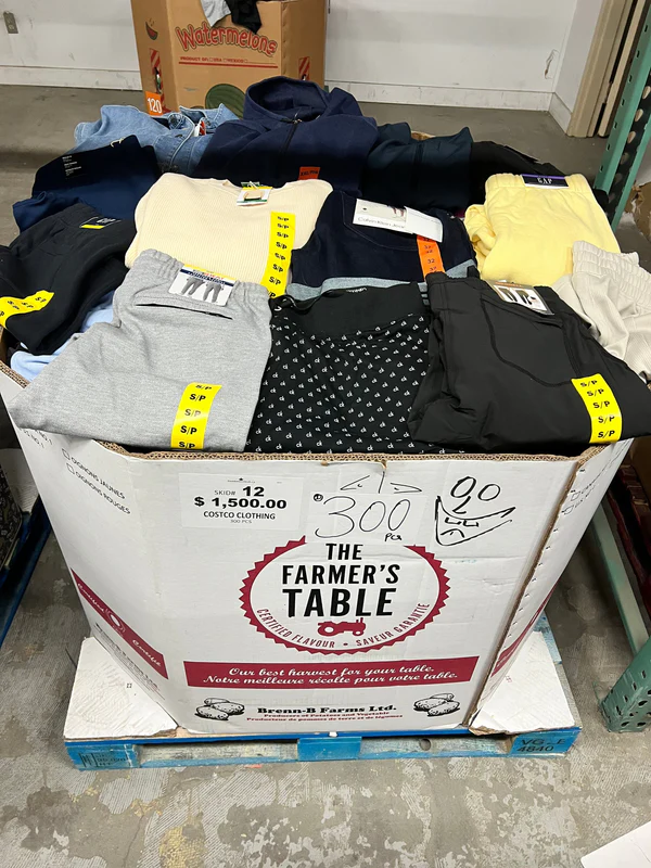 Costco Clothing Pallet – Mixed Clothing Assortment Lot 12