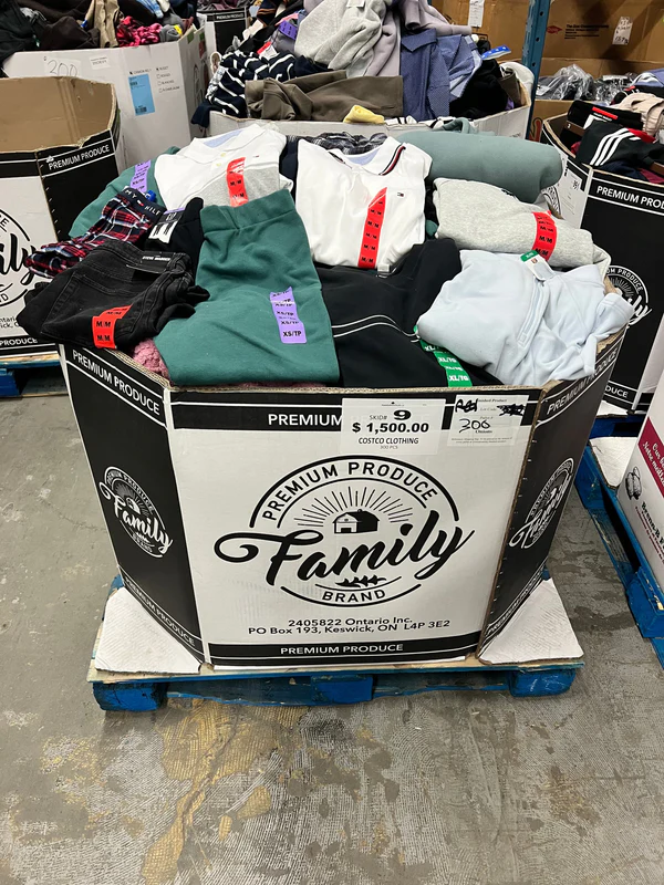 Costco clothing pallets