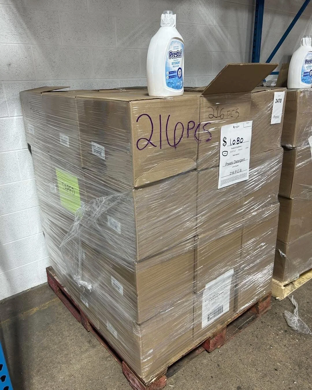 laundry detergent pallet